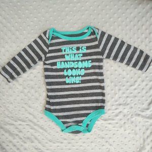 5/$20 Baby boy long striped onesie 6 months